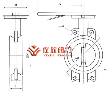 D371X軟密封對夾蝶閥