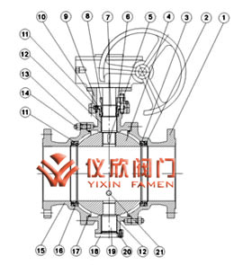 長(zhǎng)輸管線(xiàn)球閥,結(jié)構(gòu)圖