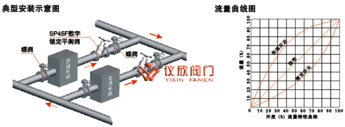 SP45、SP15數(shù)字鎖定平衡閥安裝示意圖